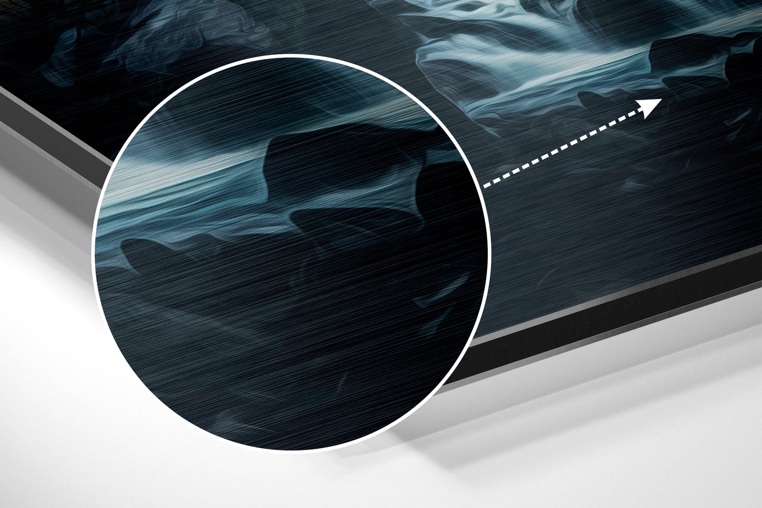 River Brushed Aluminum Dibond Wall Art.