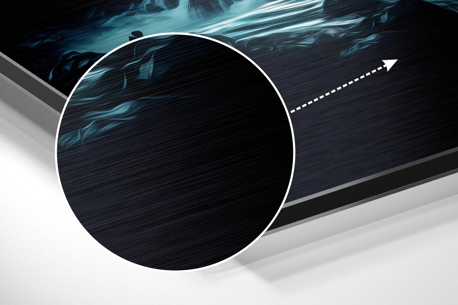 River Brushed Aluminum Dibond Wall Art.