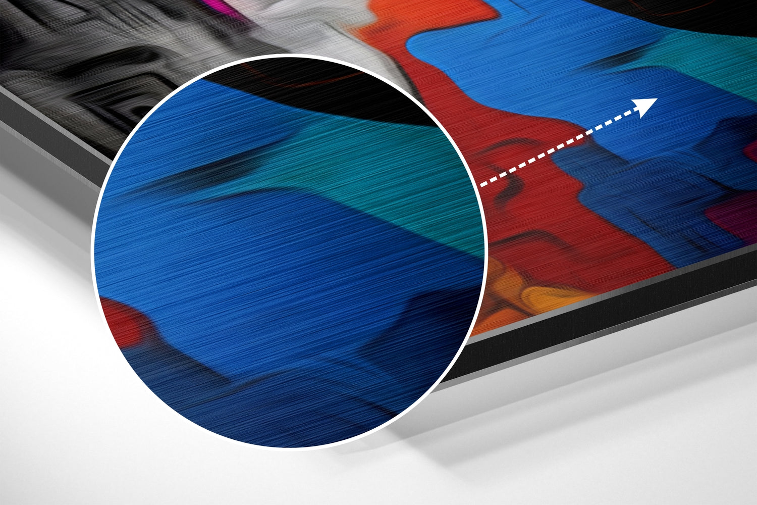 Picasso Style Brushed Aluminum Dibond Wall Art.