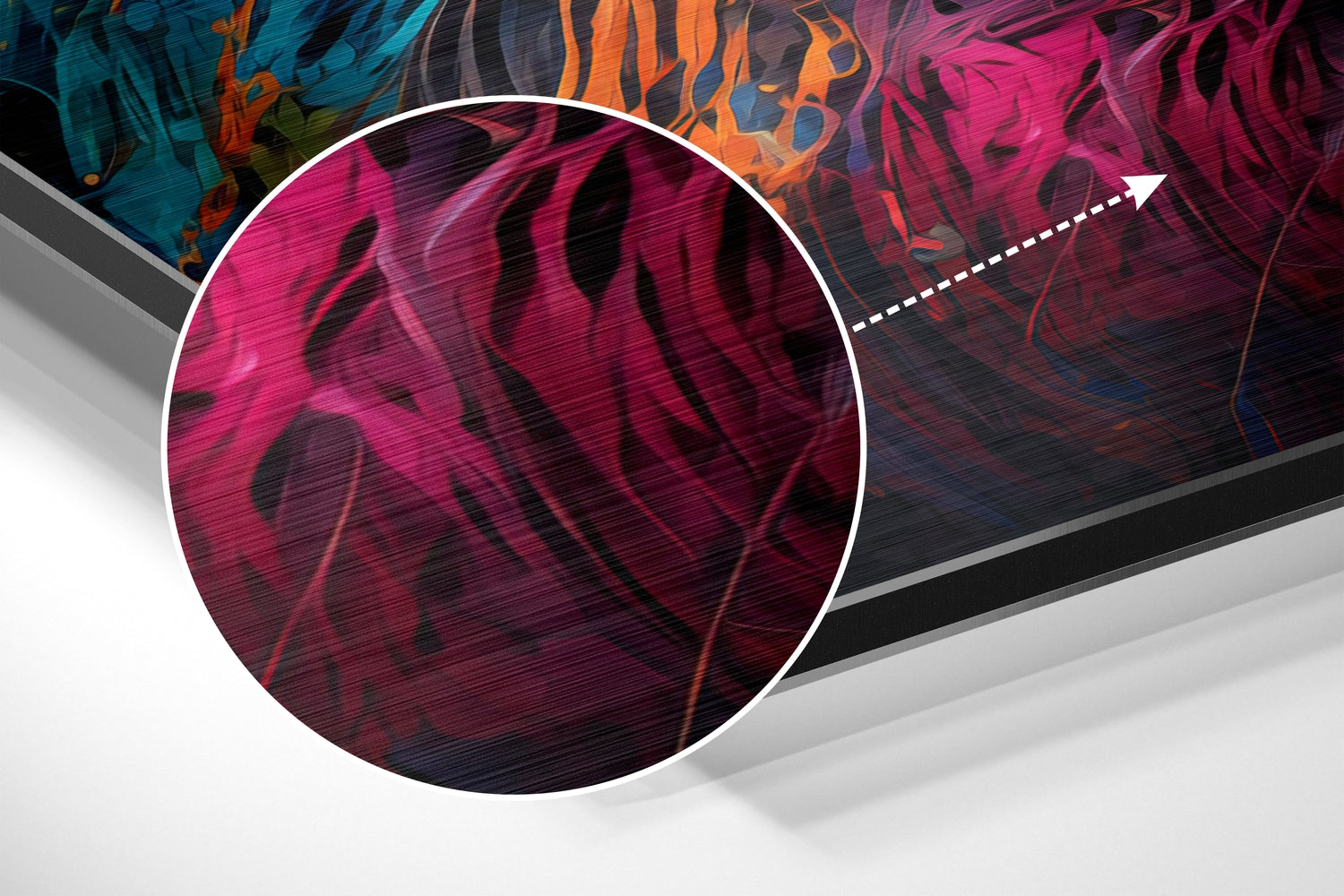 Cat Brushed Aluminum Dibond Wall Art.