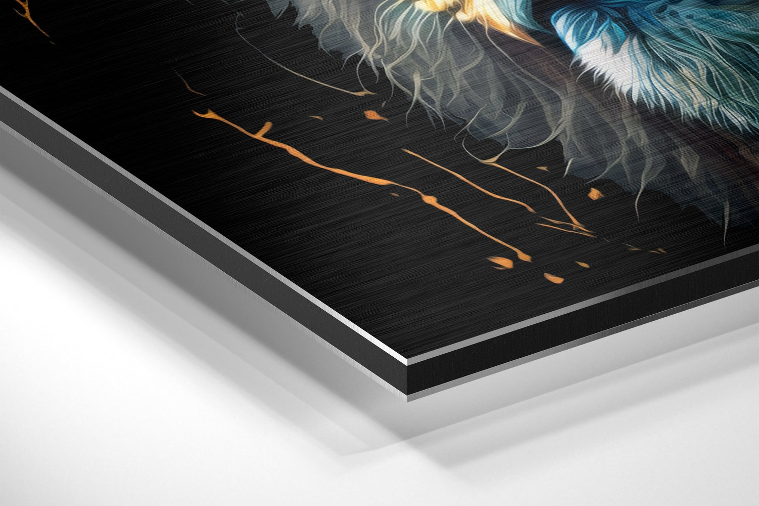 Lion Brushed Aluminum Dibond Wall Art.