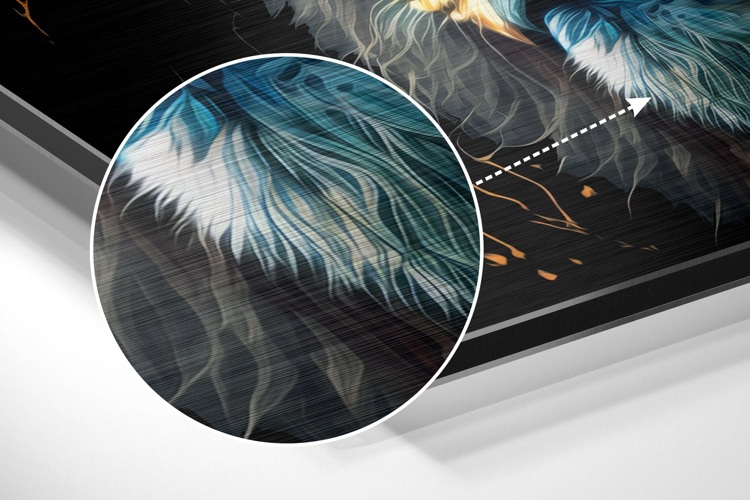 Lion Brushed Aluminum Dibond Wall Art.