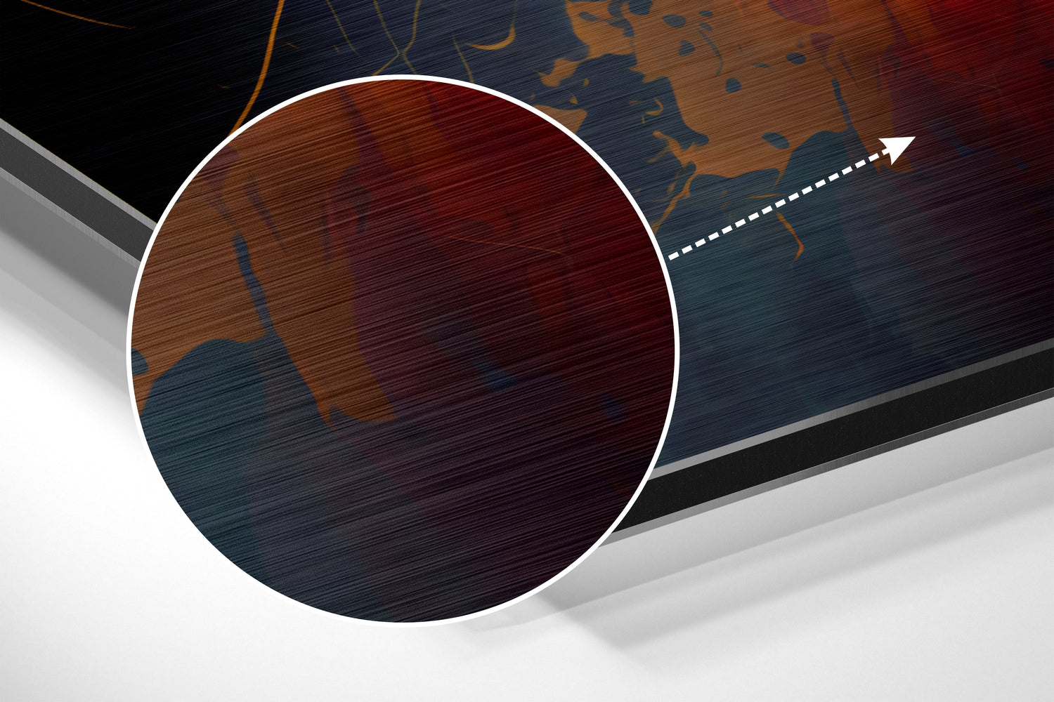 Lion Brushed Aluminum Dibond Wall Art.