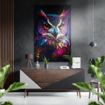 Owl Brushed Aluminum Dibond Wall Art.