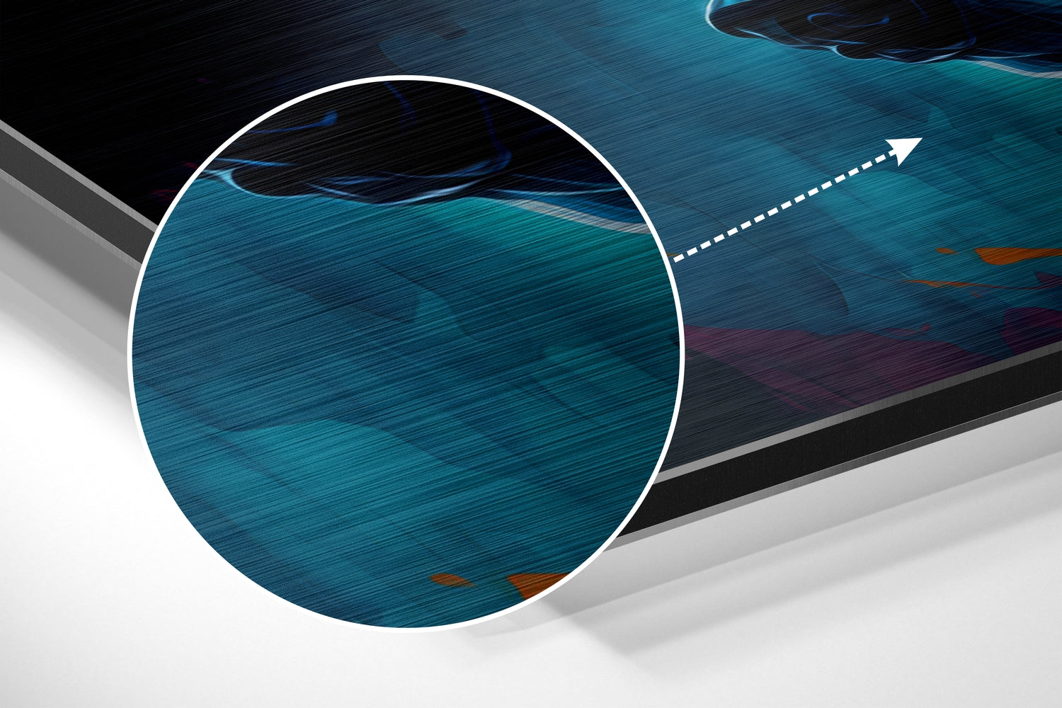 Wolf Brushed Aluminum Dibond Wall Art.