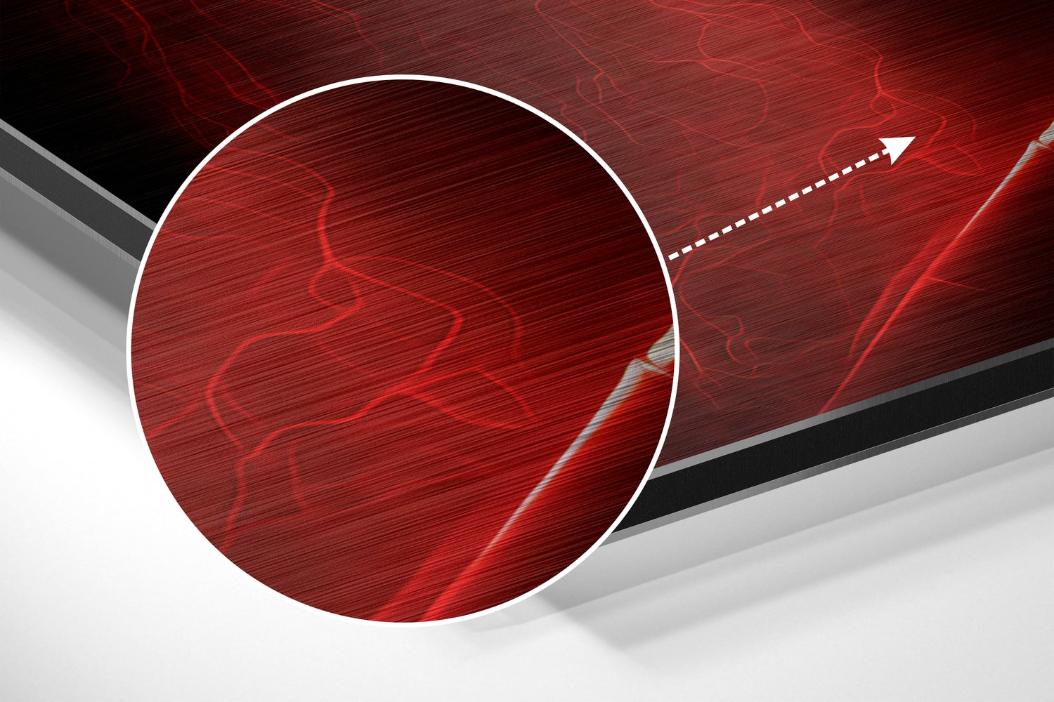 Revenge in His Eyes Brushed Aluminum Dibond Wall Art.