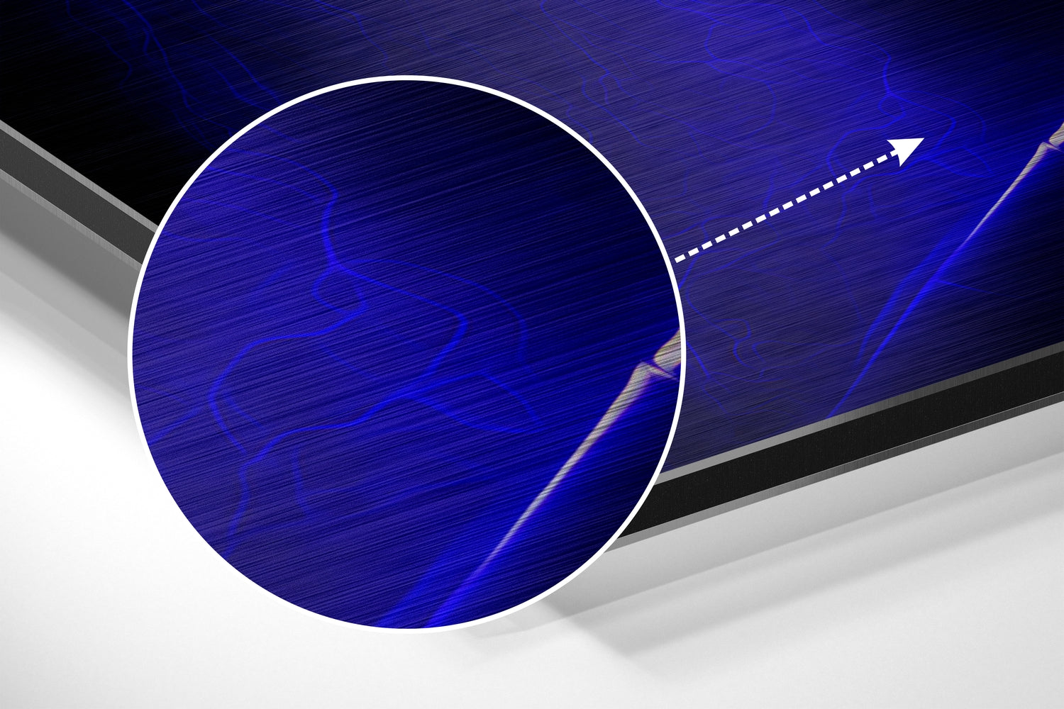 Revenge in His Eyes Brushed Aluminum Dibond Wall Art.