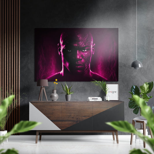 Revenge in His Eyes Brushed Aluminum Dibond Wall Art.
