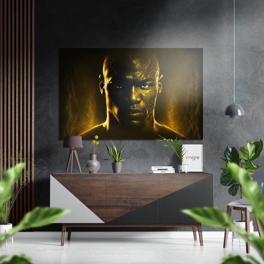 Revenge in His Eyes Brushed Aluminum Dibond Wall Art.