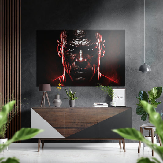 Revenge in His Eyes Brushed Aluminum Dibond Wall Art.
