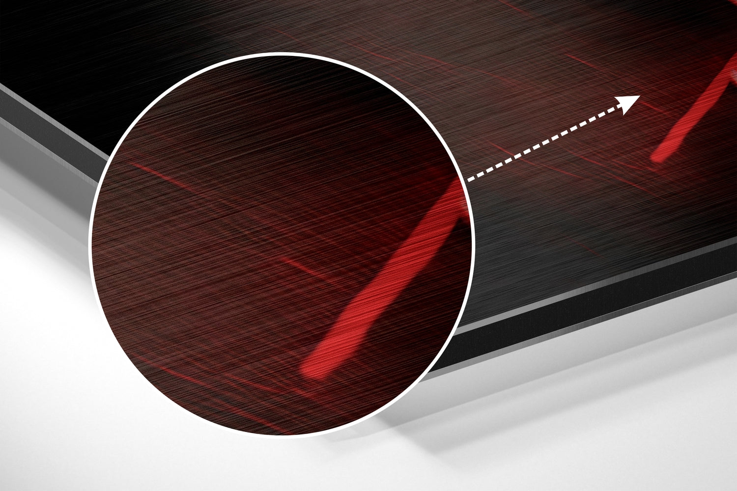 Revenge in His Eyes Brushed Aluminum Dibond Wall Art.