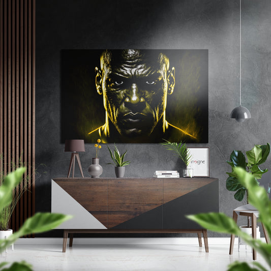 Revenge in His Eyes Brushed Aluminum Dibond Wall Art.