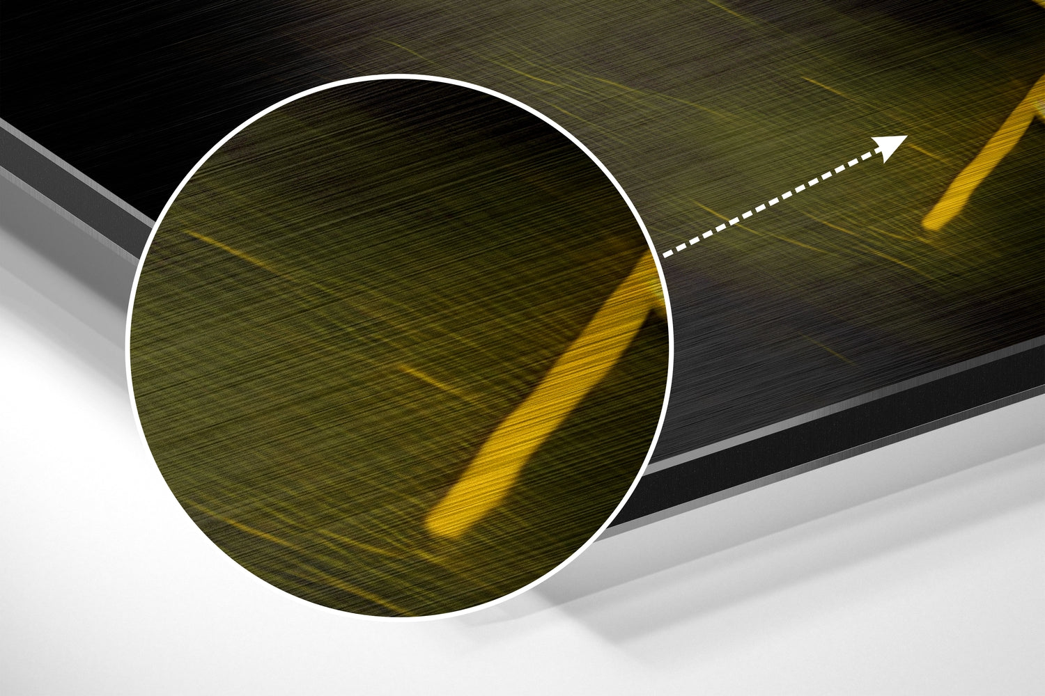 Revenge in His Eyes Brushed Aluminum Dibond Wall Art.