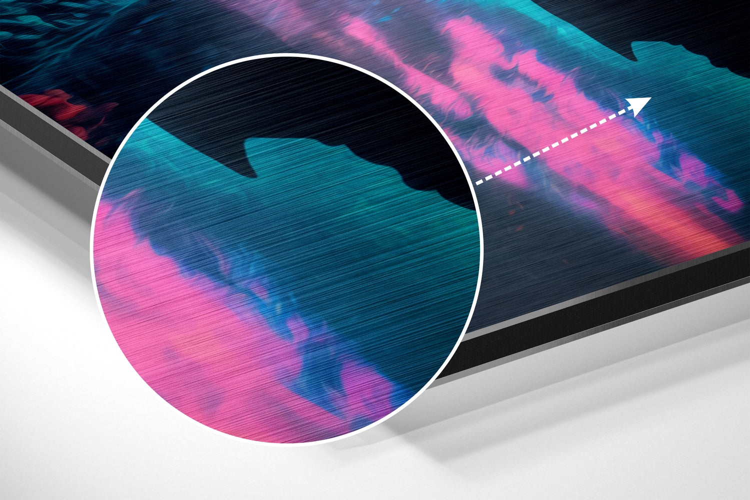 Cyberpunk Brushed Aluminum Dibond Wall Art.