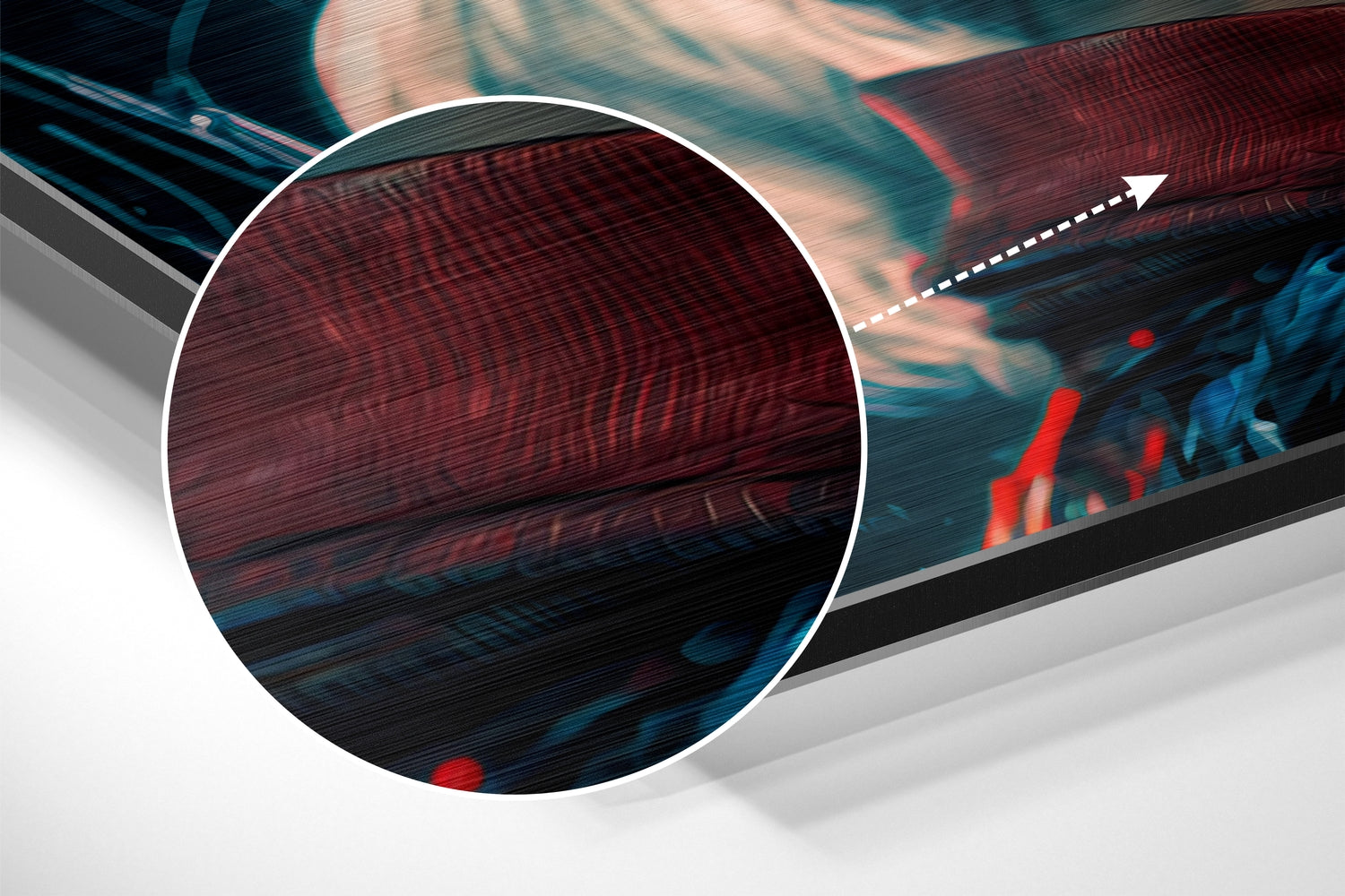 Harley Quinn Brushed Aluminum Dibond Wall Art.