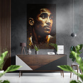 Kobe Bryant Brushed Aluminum Dibond Wall Art.