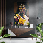 Kobe Bryant Brushed Aluminum Dibond Wall Art.
