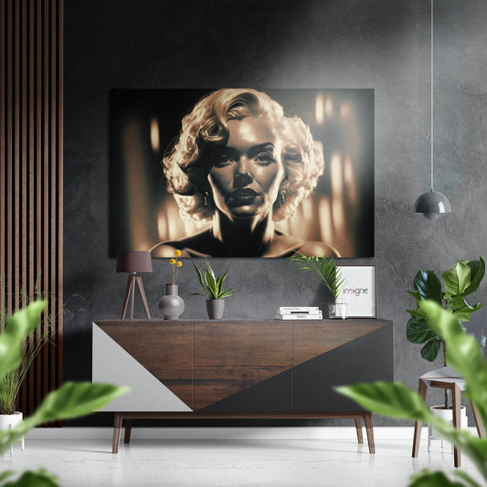 Silver Screen Blonde Brushed Aluminum Dibond Wall Art