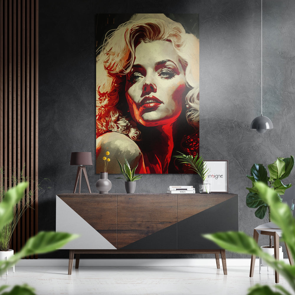 Marilyn Monroe Brushed Aluminum Dibond Wall Art.