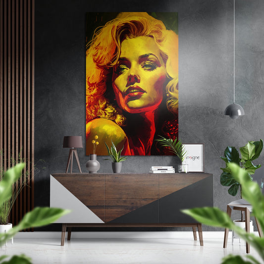 Silver Screen Blonde Brushed Aluminum Dibond Wall Art