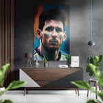 Messi Brushed Aluminum Dibond Wall Art.