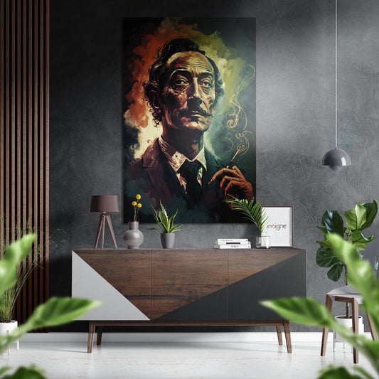 Surreal Melting Clocks Brushed Aluminum Dibond Wall Art