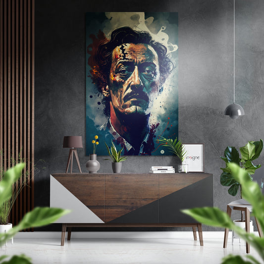 Surreal Melting Clocks Brushed Aluminum Dibond Wall Art