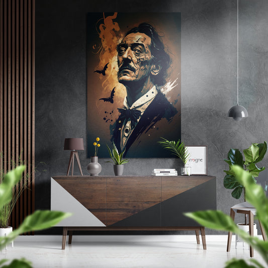 Surreal Melting Clocks Brushed Aluminum Dibond Wall Art