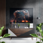 Elephant Brushed Aluminum Dibond Wall Art.