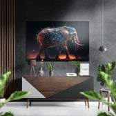 Elephant Brushed Aluminum Dibond Wall Art.