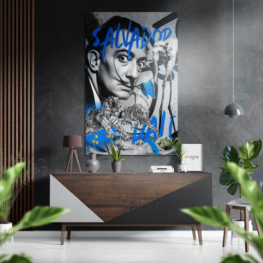 Surreal Melting Clocks Brushed Aluminum Dibond Wall Art
