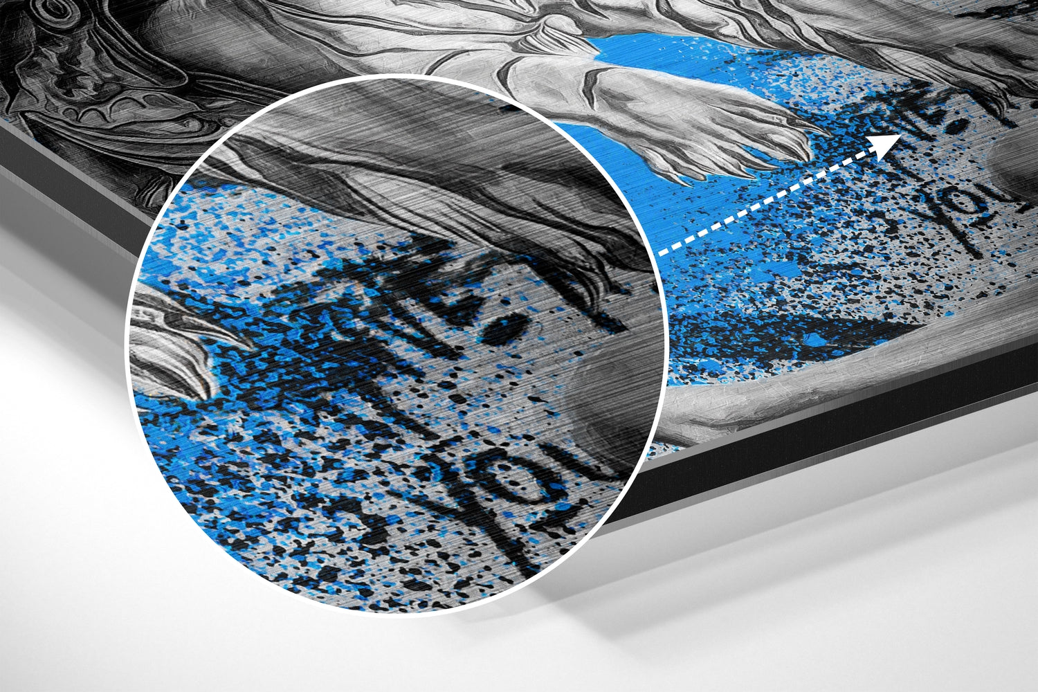 Salvador Dali Brushed Aluminum Dibond Wall Art.