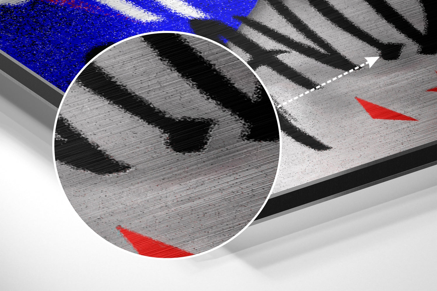 David Bowie Brushed Aluminum Dibond Wall Art.