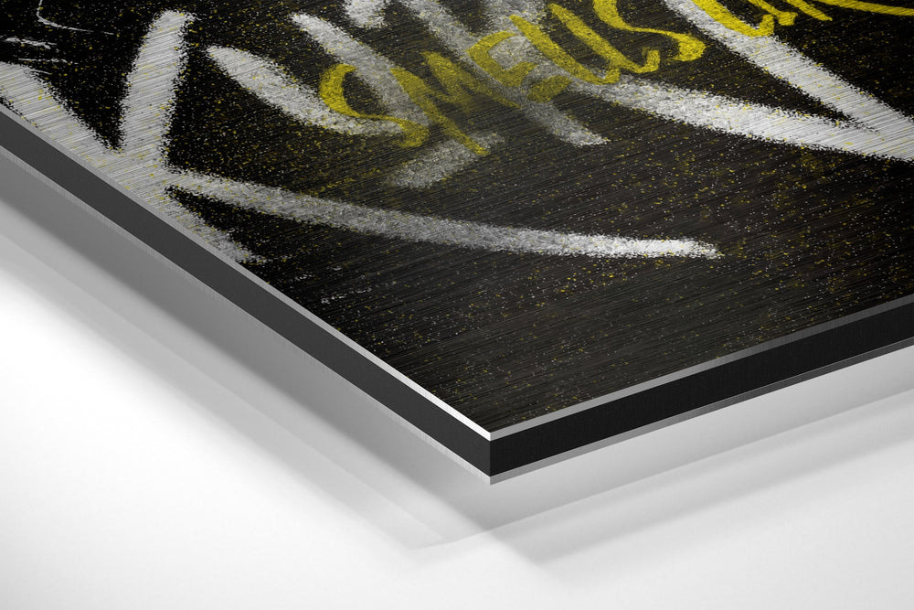 Kurt Cobain Brushed Aluminum Dibond Wall Art.
