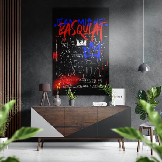 Raw Graffiti Crown Brushed Aluminum Dibond Wall Art