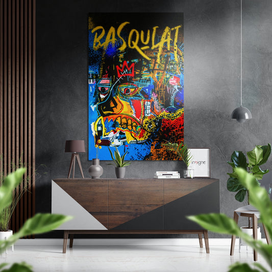 Raw Graffiti Crown Brushed Aluminum Dibond Wall Art
