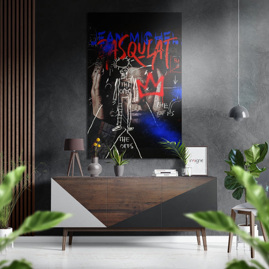 Raw Graffiti Crown Brushed Aluminum Dibond Wall Art