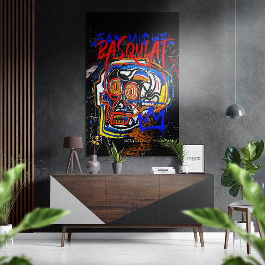 Raw Graffiti Crown Brushed Aluminum Dibond Wall Art