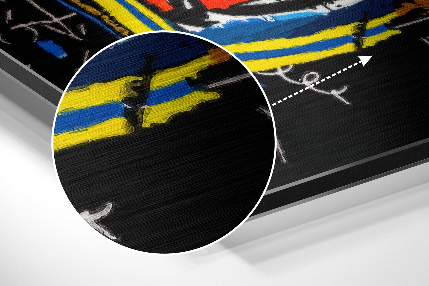 Basquiat Brushed Aluminum Dibond Wall Art.