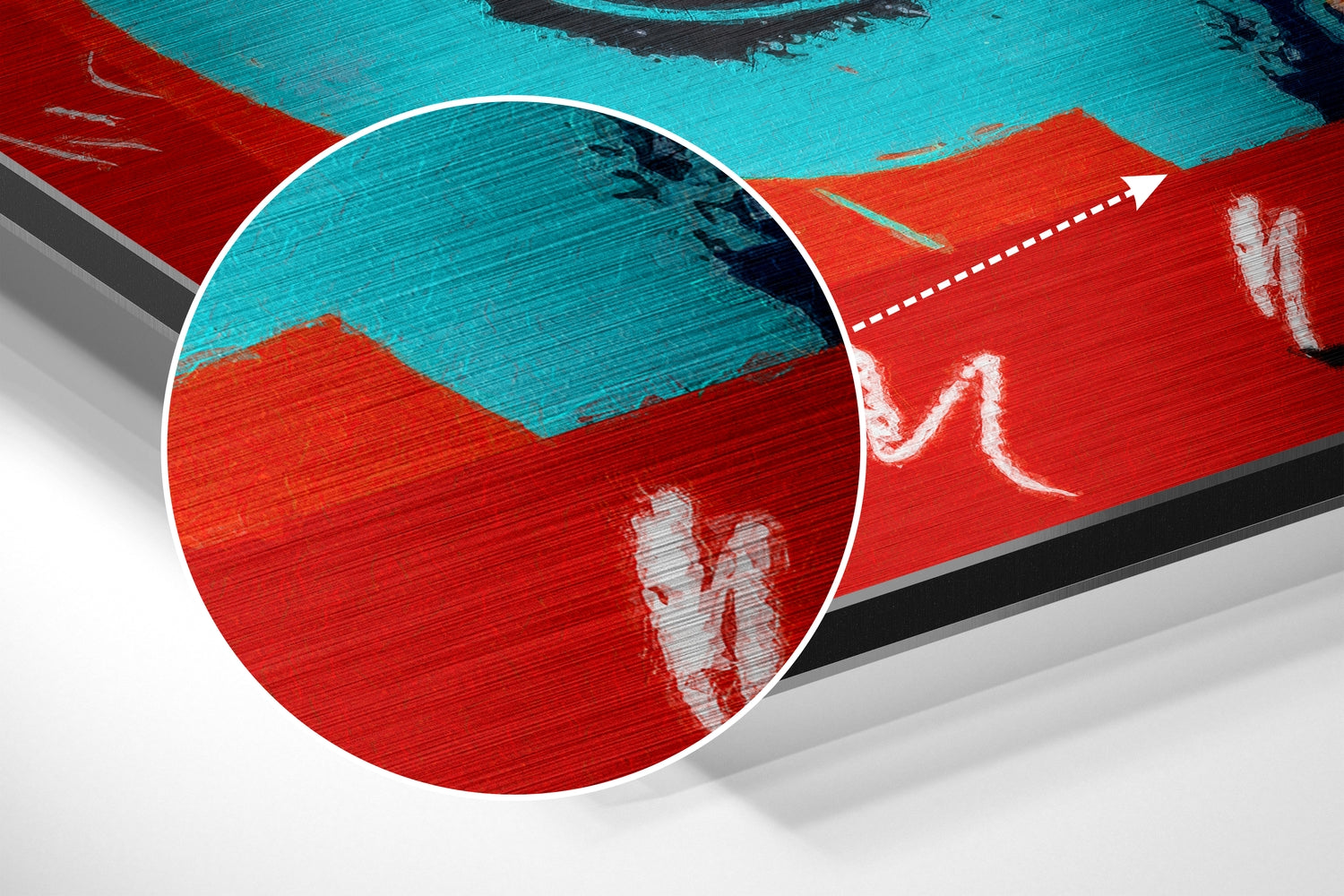 Andy Warhol Brushed Aluminum Dibond Wall Art.