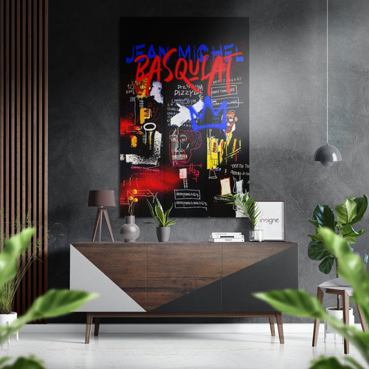 Raw Graffiti Crown Brushed Aluminum Dibond Wall Art
