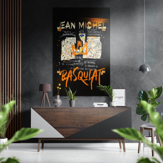 Raw Graffiti Crown Brushed Aluminum Dibond Wall Art