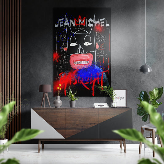 Raw Graffiti Crown Brushed Aluminum Dibond Wall Art
