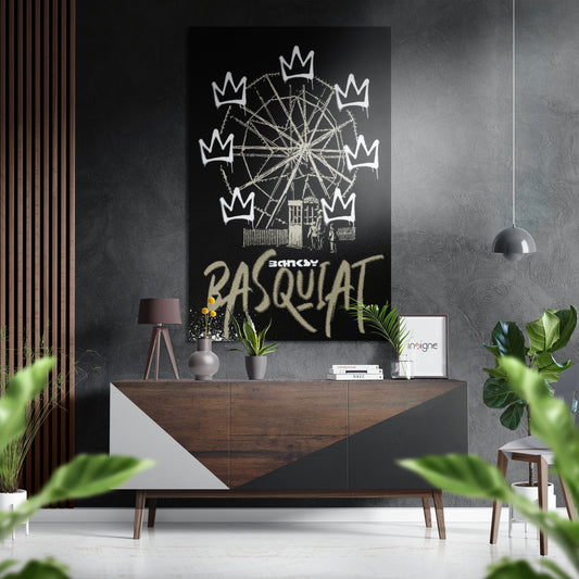 Raw Graffiti Crown Brushed Aluminum Dibond Wall Art