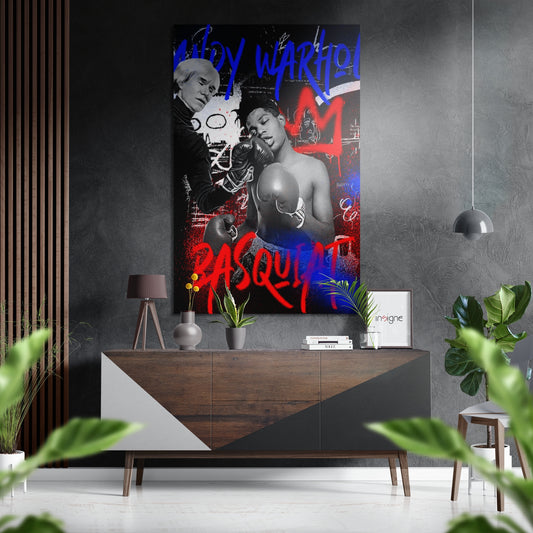Raw Graffiti Crown Brushed Aluminum Dibond Wall Art
