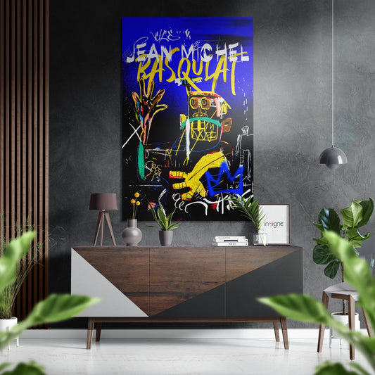 Raw Graffiti Crown Brushed Aluminum Dibond Wall Art