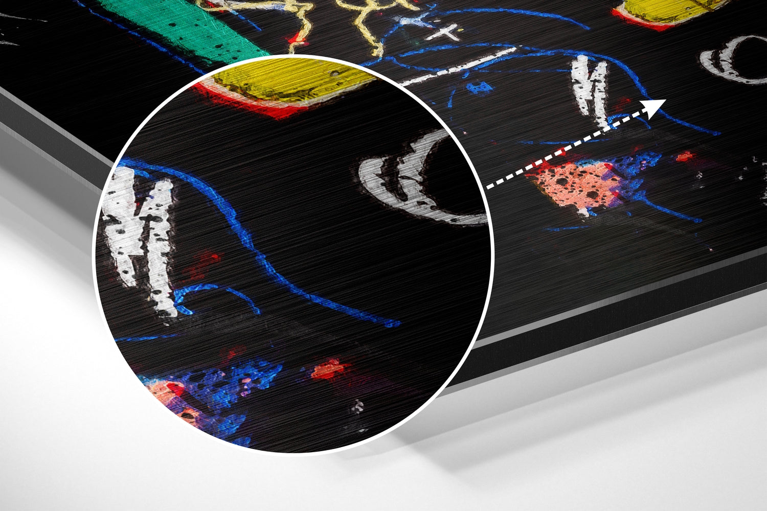 Basquiat Brushed Aluminum Dibond Wall Art.