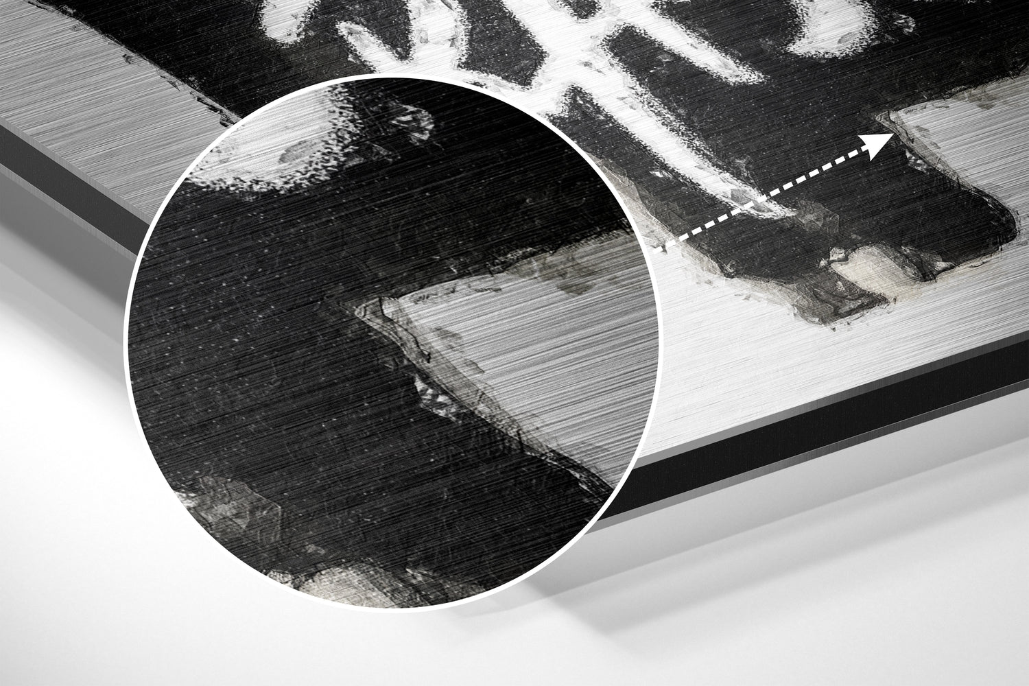 Basquiat Brushed Aluminum Dibond Wall Art.