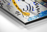 Keith Haring Brushed Aluminum Dibond Wall Art.