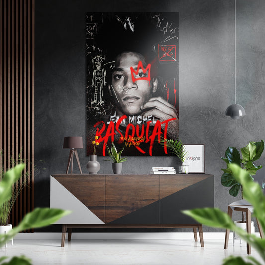 Raw Graffiti Crown Brushed Aluminum Dibond Wall Art
